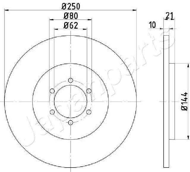 Tarcza hamulcowa JAPANPARTS DP-0234C