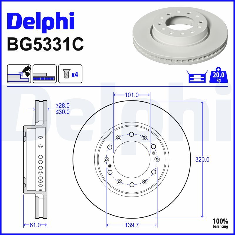 Disc frana DELPHI BG5331C