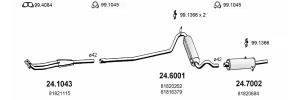 Układ wydechowy ASSO ART1239