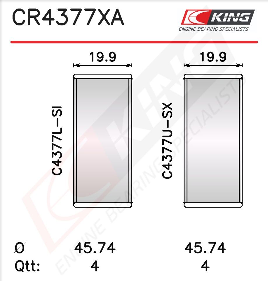 Cuzinet bielă KING CR4377XA