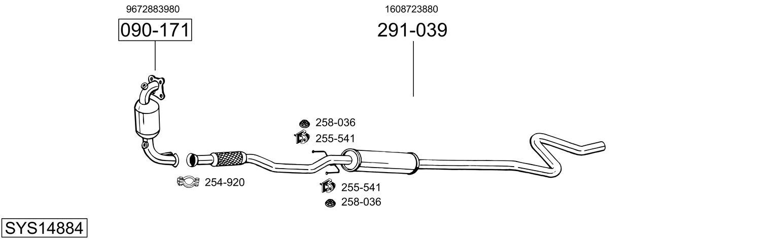 Układ wydechowy BOSAL SYS14884