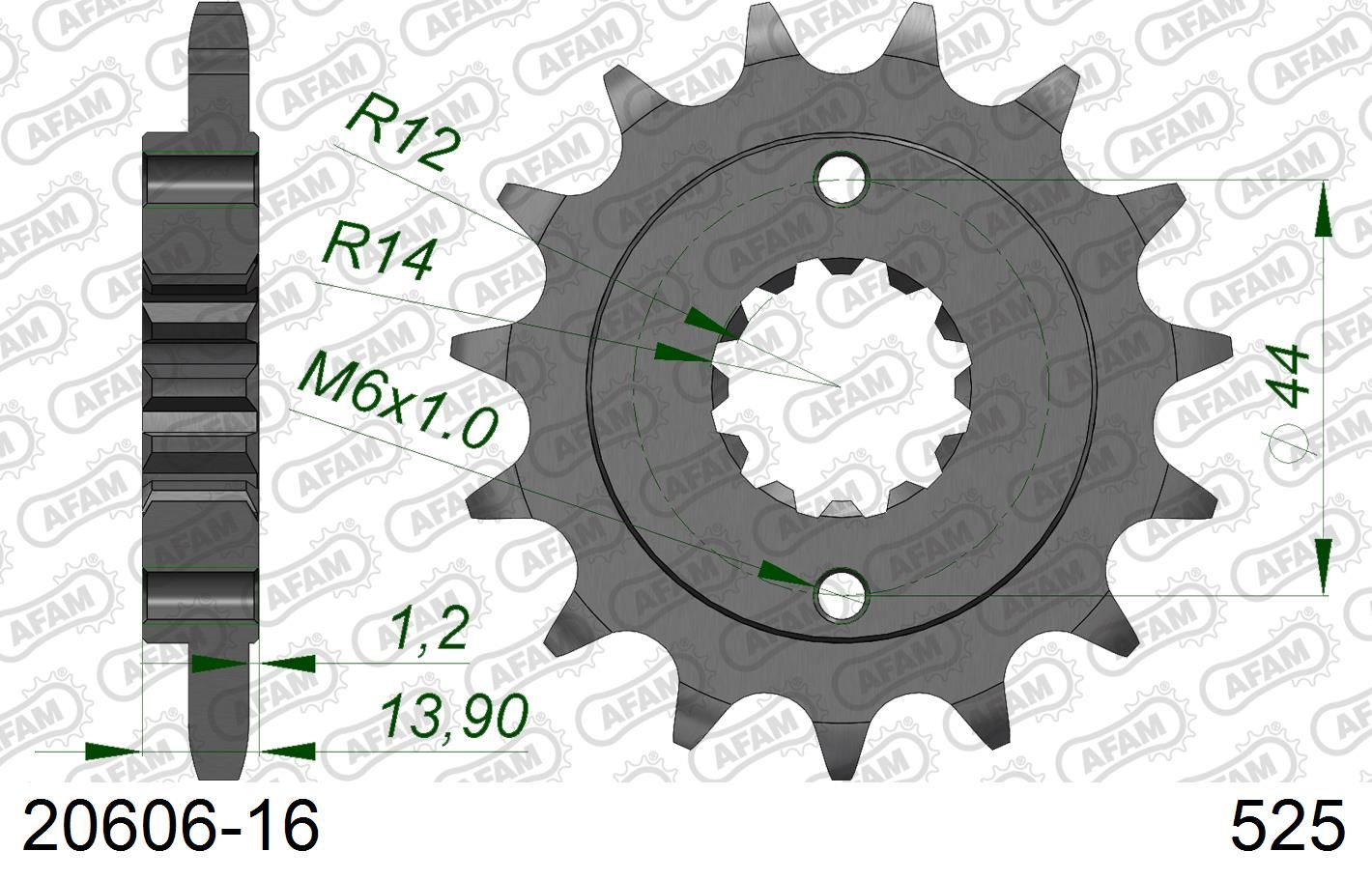 Roata dintata AFAM 20606-16
