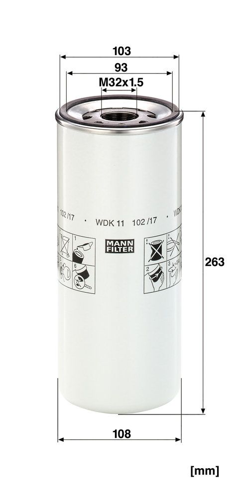 Levně Palivový filtr MANN-FILTER WDK 11 102/17