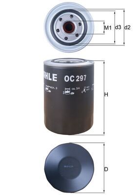 Olejový filter MAHLE OC 297