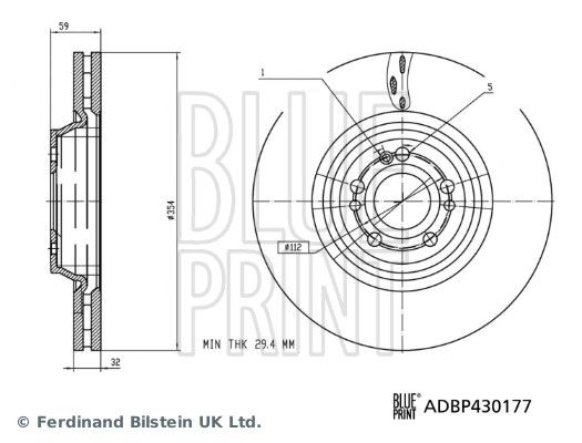 Tarcza hamulcowa BLUE PRINT ADBP430177