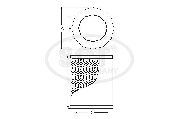 Filtr powietrza SCT - MANNOL SB 593