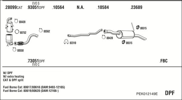 Układ wydechowy WALKER PEK012149E