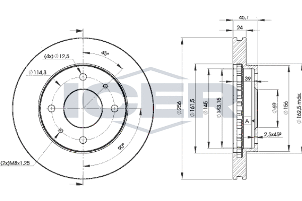 Tarcza hamulcowa ICER 78BD7639-2