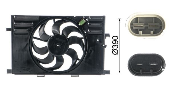 Ventilateur, refroidissement du moteur
