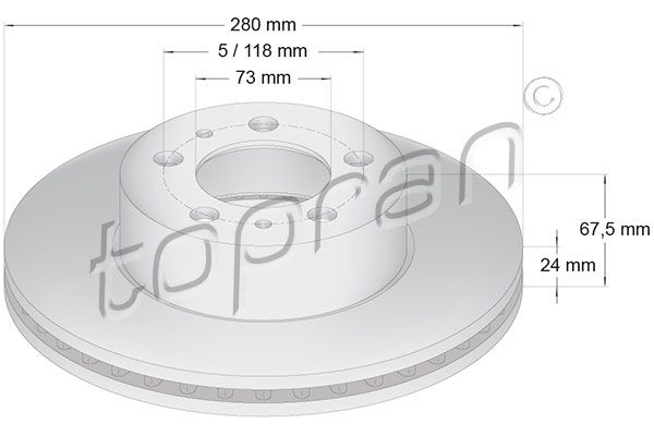 Tarcza hamulcowa TOPRAN 722 454