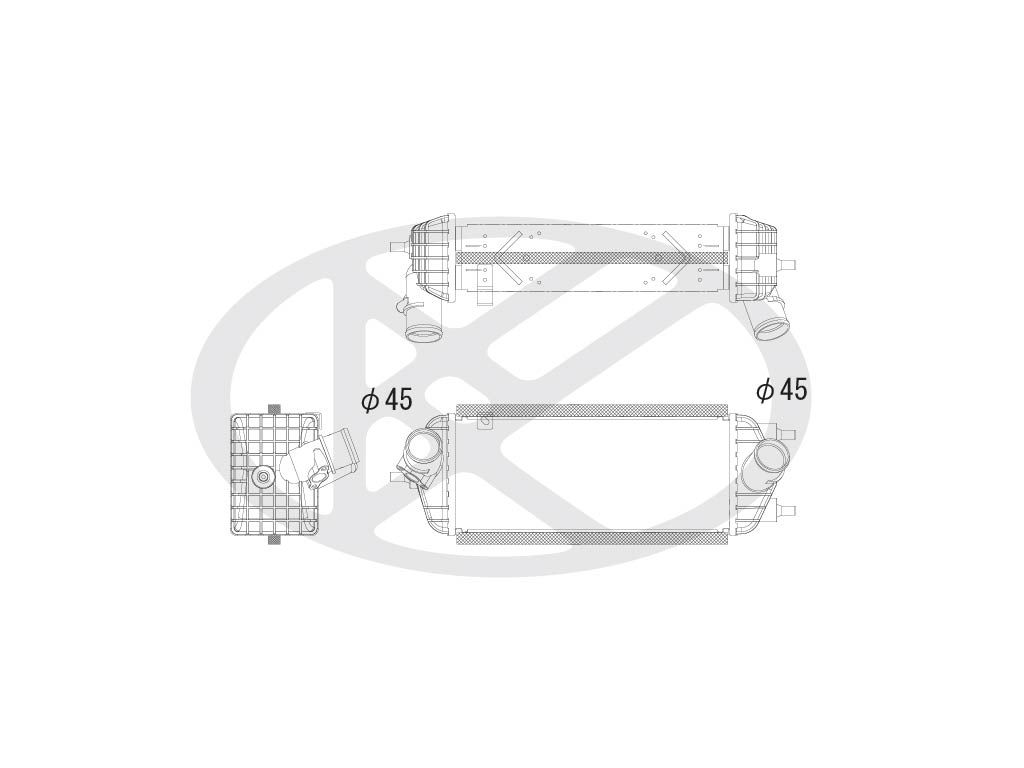 Intercooler, compresor KOYORAD IA810126