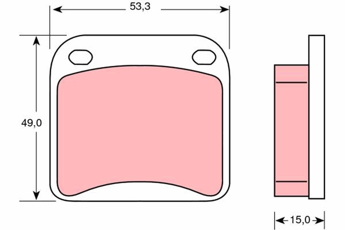 Zestaw klocków hamulcowych, hamulce tarczowe TRW GDB115
