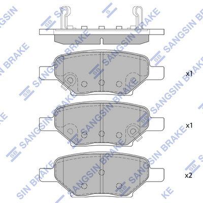 set placute frana,frana disc HI-Q SP1442