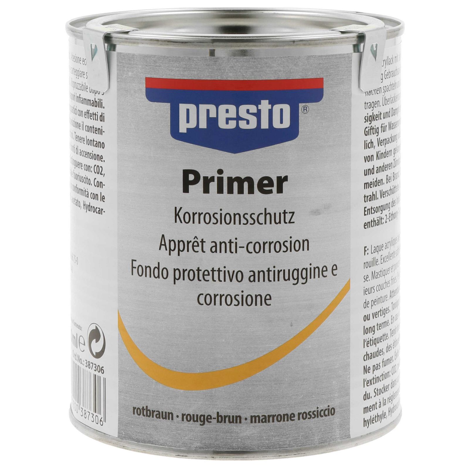grund protectie rugina PRESTO primer Rust and Corrosion Protection redbrown 750 ml 387306