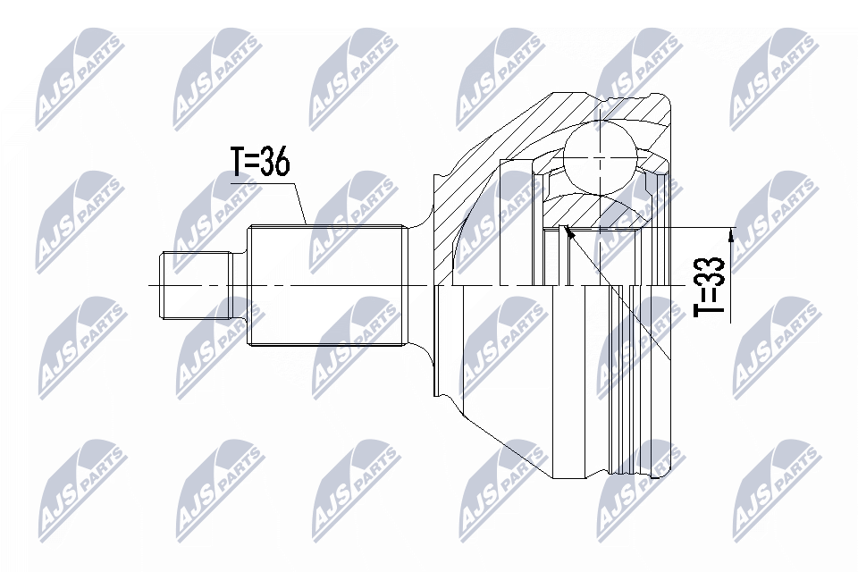 Шарнирный комплект, приводной вал