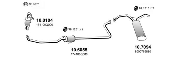 Układ wydechowy ASSO ART4616