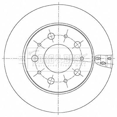Tarcza hamulcowa BORG & BECK BBD6156S