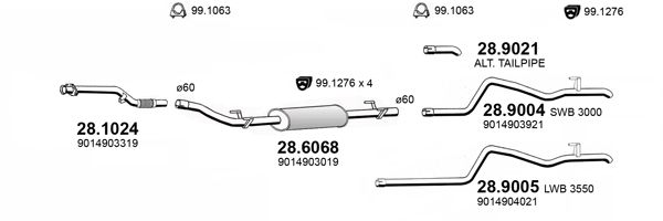 Układ wydechowy ASSO ART4144