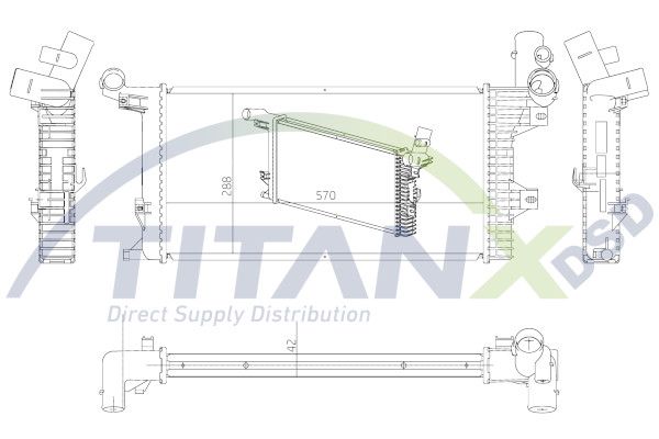 Radiator, racire motor TITANX RX119006