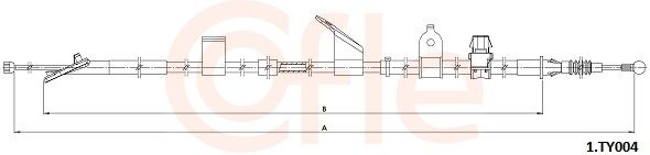 Cablu, frana de parcare COFLE 92.1.TY004