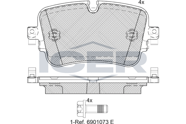 Zestaw klocków hamulcowych, hamulce tarczowe ICER 182248