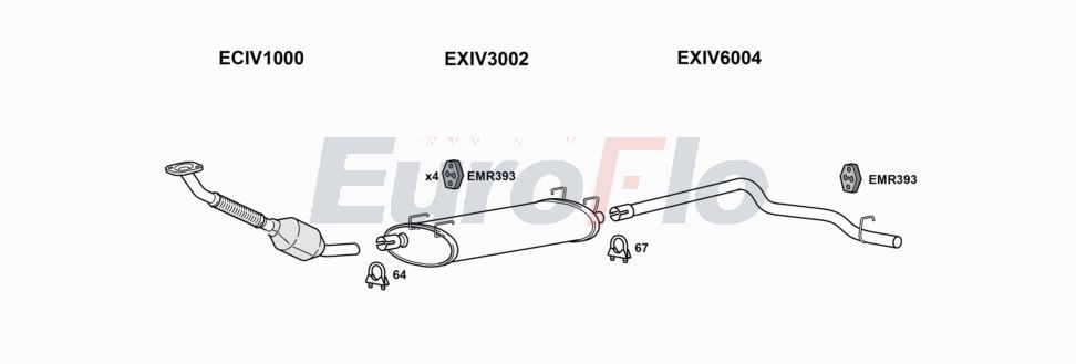 Układ wydechowy EUROFLO IVDAI28D9022B