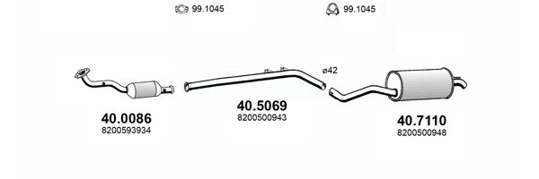 Układ wydechowy ASSO ART4405