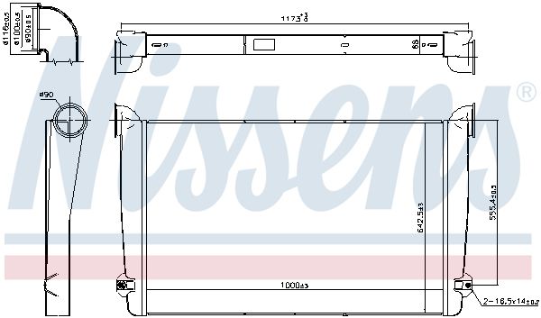 Intercooler, compresor NISSENS 97078