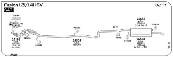 Układ wydechowy SIGAM FO193