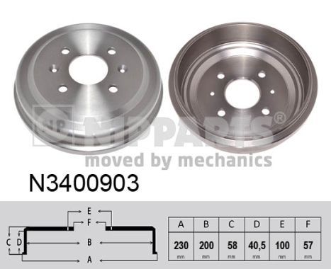 Tambur frana NIPPARTS N3400903