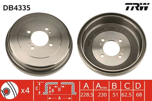 Bęben hamulcowy TRW DB4335