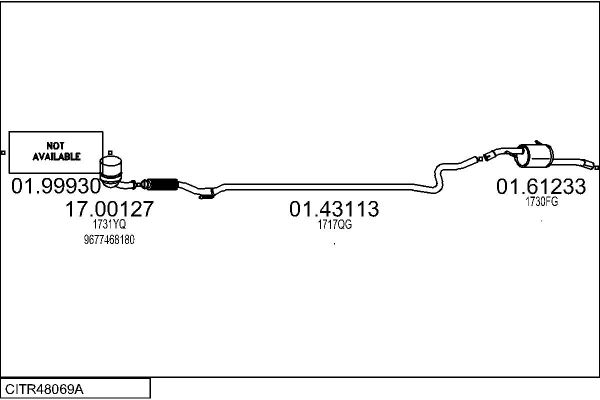 Układ wydechowy MTS CITR48069A033395