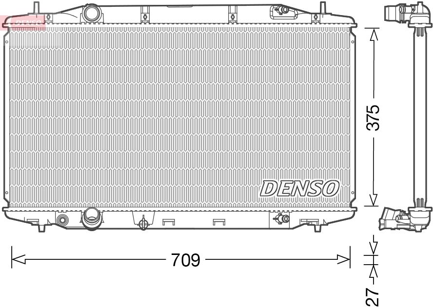 Chladič, chlazení motoru DENSO DRM40041