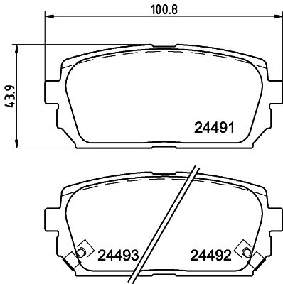 Sada brzdových destiček, kotoučová brzda HELLA PAGID 8DB 355 012-971