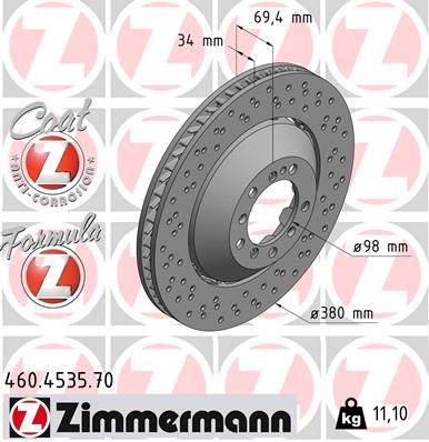 Brzdový kotouč ZIMMERMANN 460.4535.70