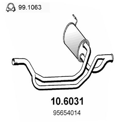 Tłumik środkowy ASSO 10.6031