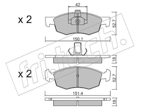 Piduriklotsi komplekt,ketaspidur