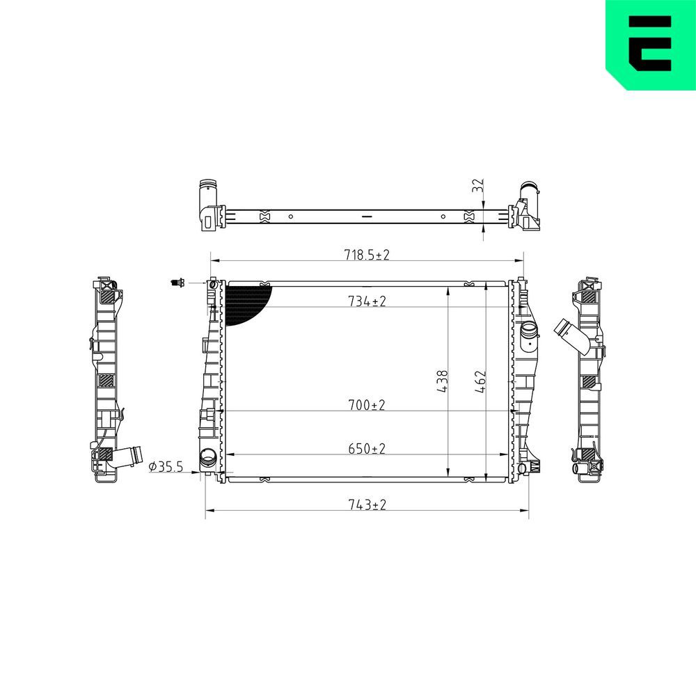 Radiator, racire motor ERA 673230