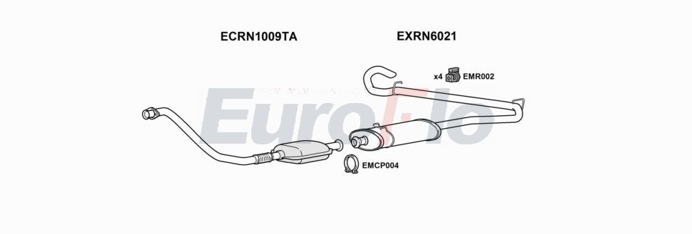 Układ wydechowy EUROFLO RNMAS28D7001B