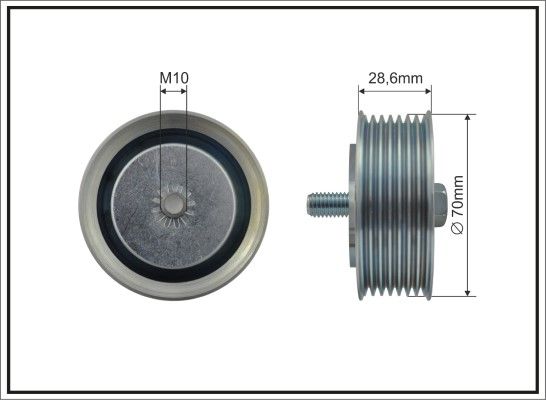 Vratná/vodicí kladka, klínový žebrový řemen CAFFARO 500530