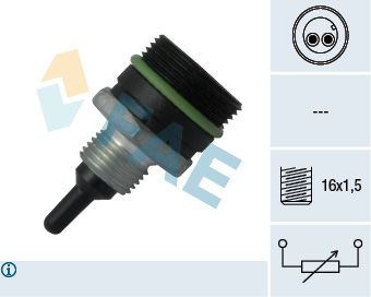 Sensor, insugslufttemperatur FAE 33901 för CASE IH, IVECO, MAGIRUS-DEUTZ, MAN, …