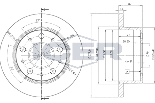 Tarcza hamulcowa ICER 78BD5625-1