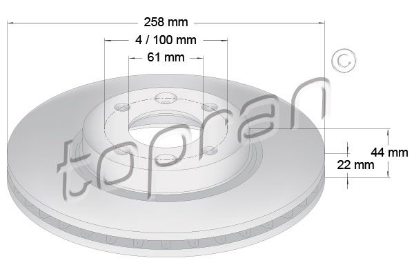 Tarcza hamulcowa TOPRAN 701 416
