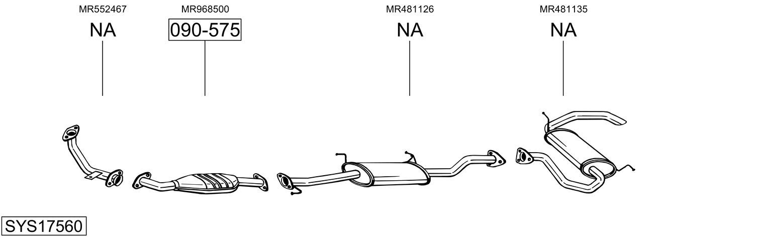 Układ wydechowy BOSAL SYS17560
