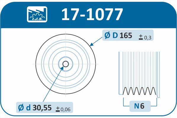 Levně Sada řemenice, kliková hřídel IJS GROUP 17-1077
