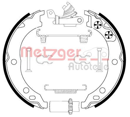 Zestaw szczęk hamulcowych, hamulec postojowy METZGER AUTOTEILE 0152019