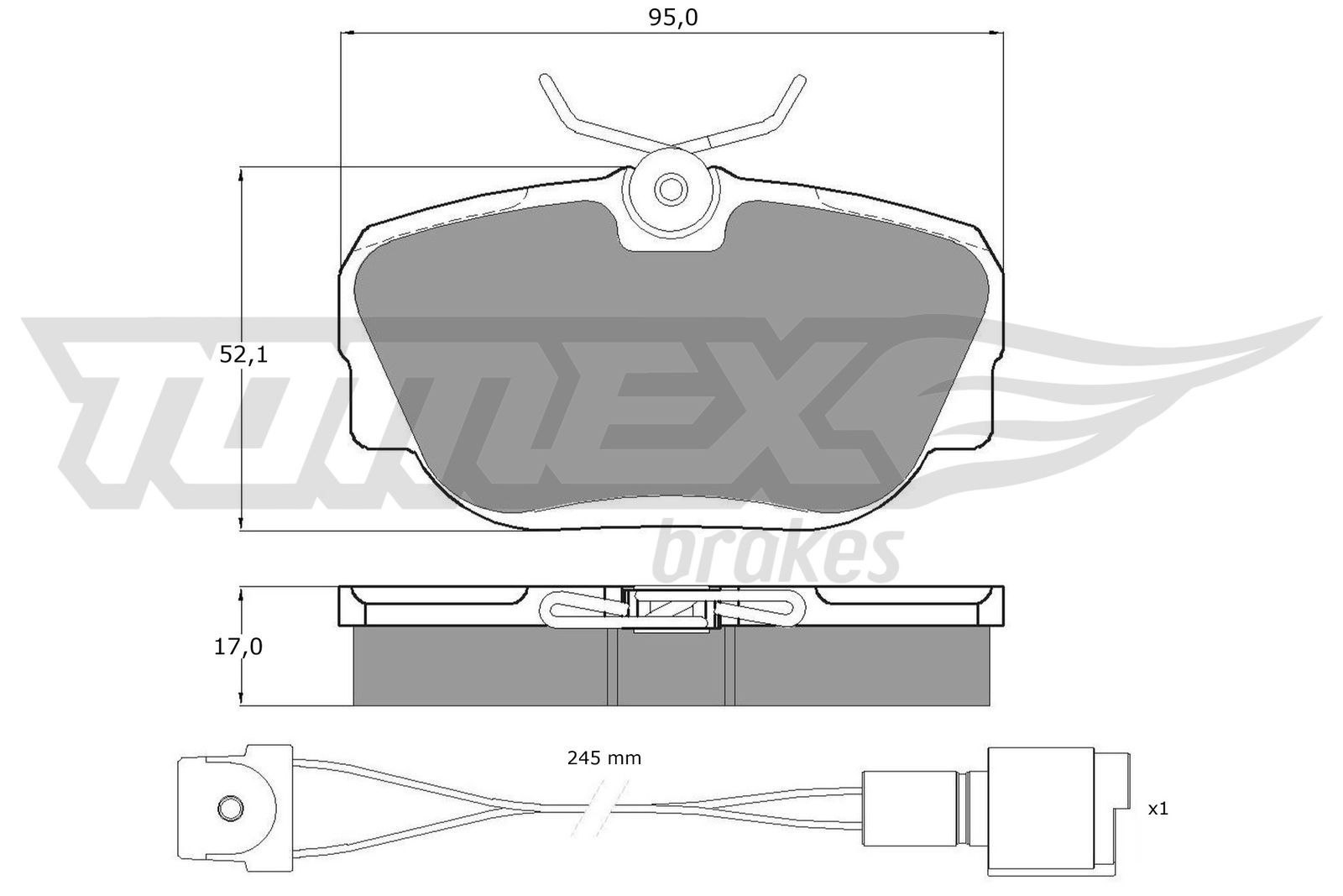 Sada brzdových destiček, kotoučová brzda TOMEX Brakes 12-201