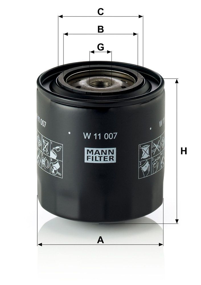 Levně Olejový filtr MANN-FILTER W 11 007