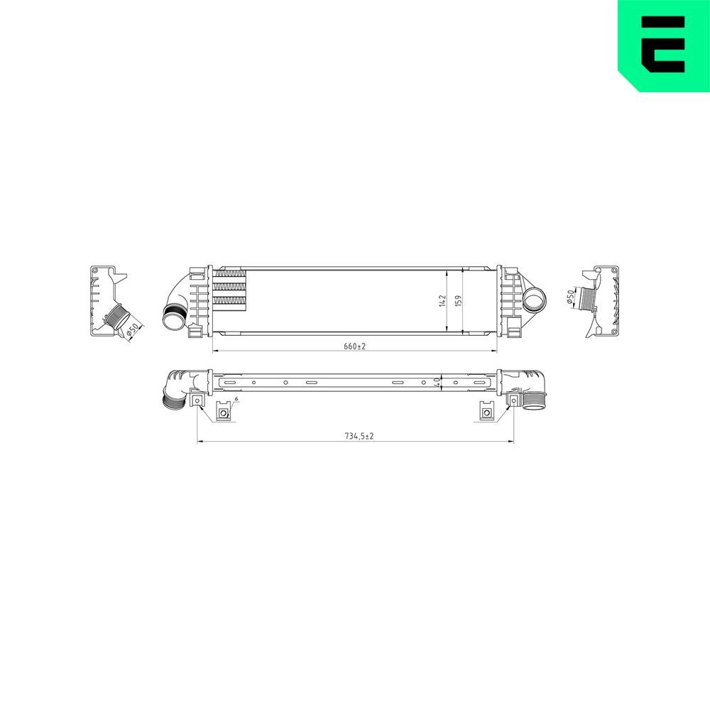 Intercooler, compresor ERA 672029