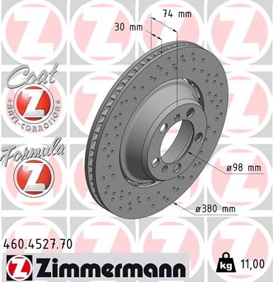 Brzdový kotouč ZIMMERMANN 460.4527.70